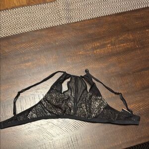 Victoria's Secret Black Lace Bra with Plunging Neckline